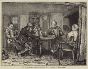 The Agricultural Question, Interior of a Cottage at Wellesbourne